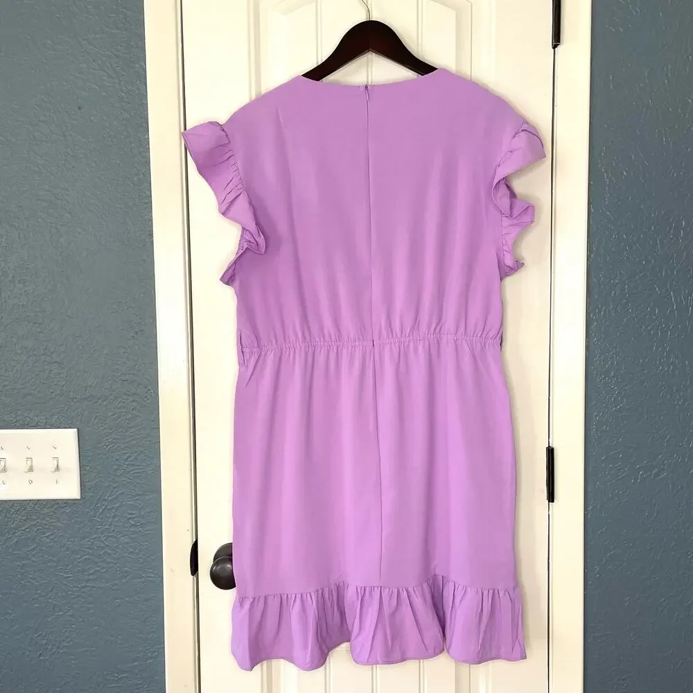 Lavender Ruffle Dress - Picture 4 of 10